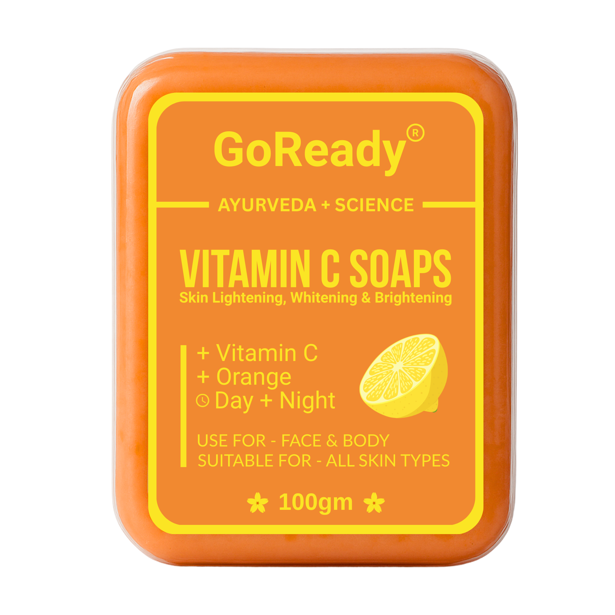 GoReady® VITAMIN C SOAPS | Vitamin C & Orange | Skin Lightening, Whitening & Brightening | All Skin Types  (100gm)
