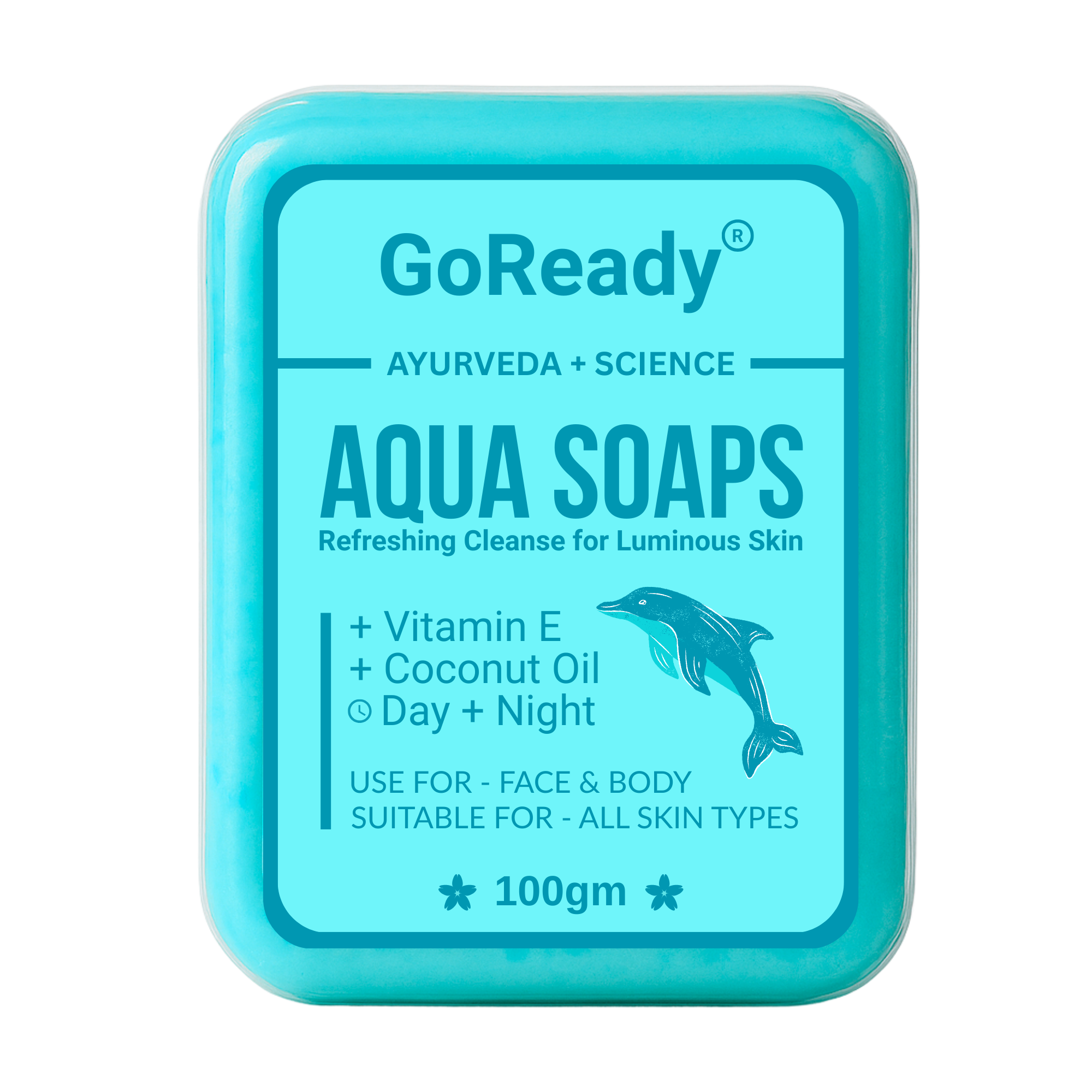 GoReady® AQUA SOAPS | Vitamin E & Coconut Oil | DeTan & Glowing Brightening Skin | All Skin Types  (100gm)