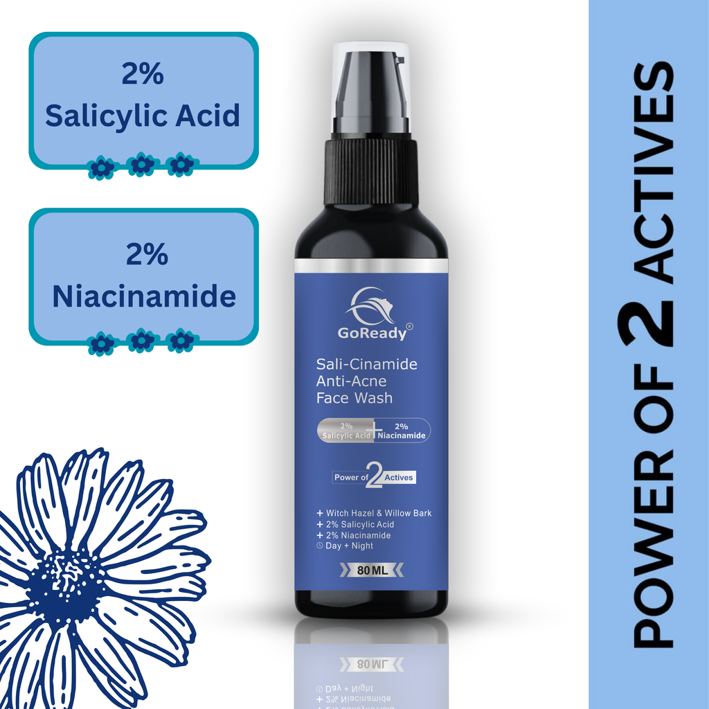GoReady® Sali-Cinamide Anti-Acne with 2% Salicylic Acid & 2% Niacinamide Face Wash  (80ml)