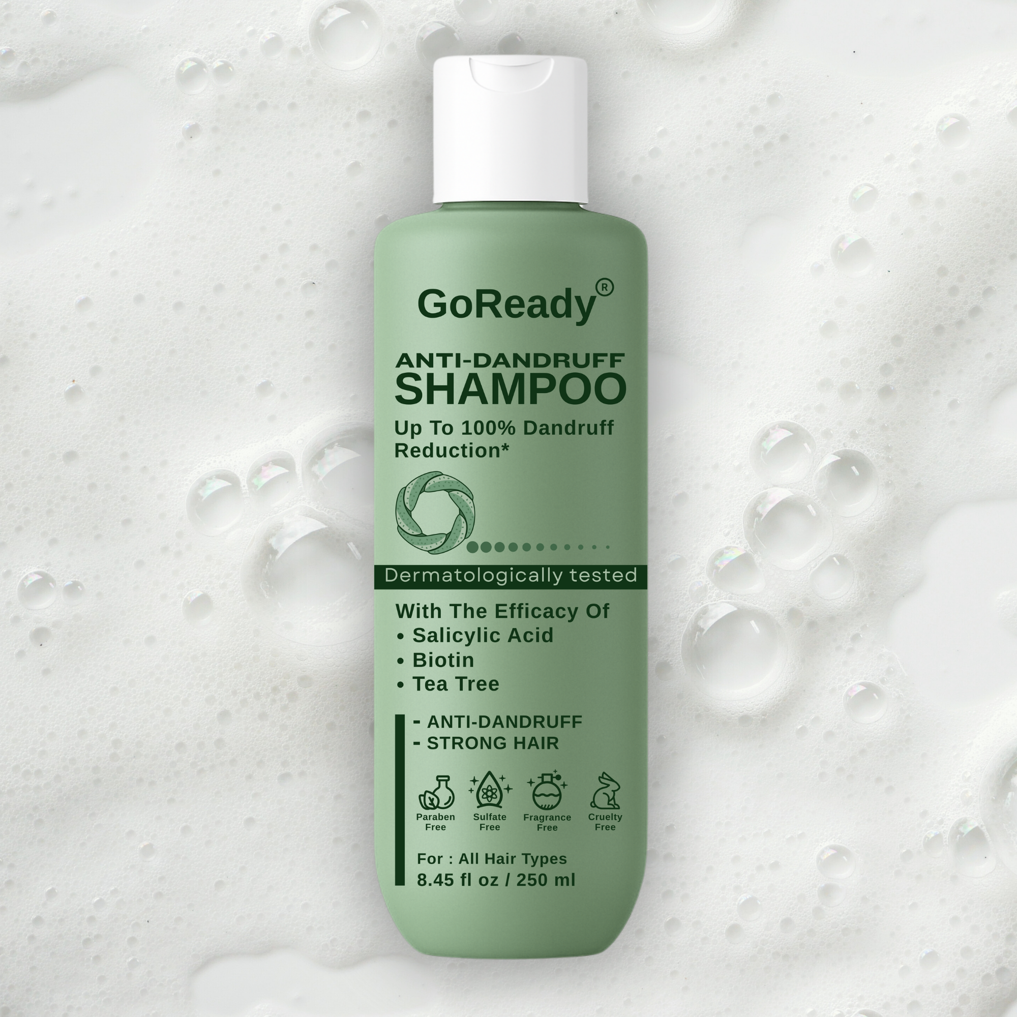 GoReady® Anti-Dandruff Shampoo - Strengthens Hair with Salicylic Acid & Biotin  (250 ml)